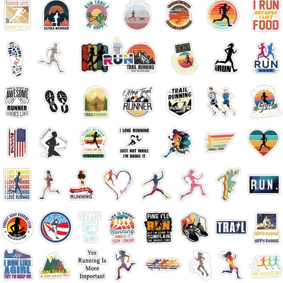 Colorful Running Sticker Set - Picture 4 of 4